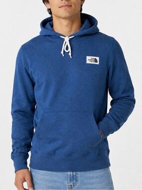 The North Face Men’s Heritage Patch Pullover Hoodie sweatshirt Blue size Small
